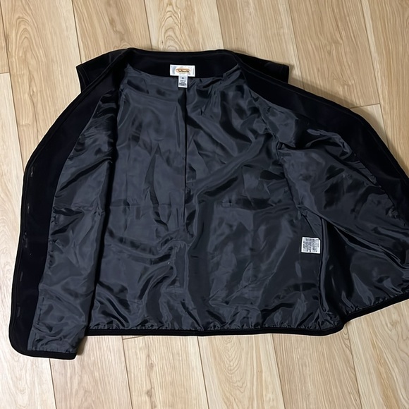 Vintage Talbots Holiday Christmas Black Embroidered Vest, Size XL - Picture 4 of 6